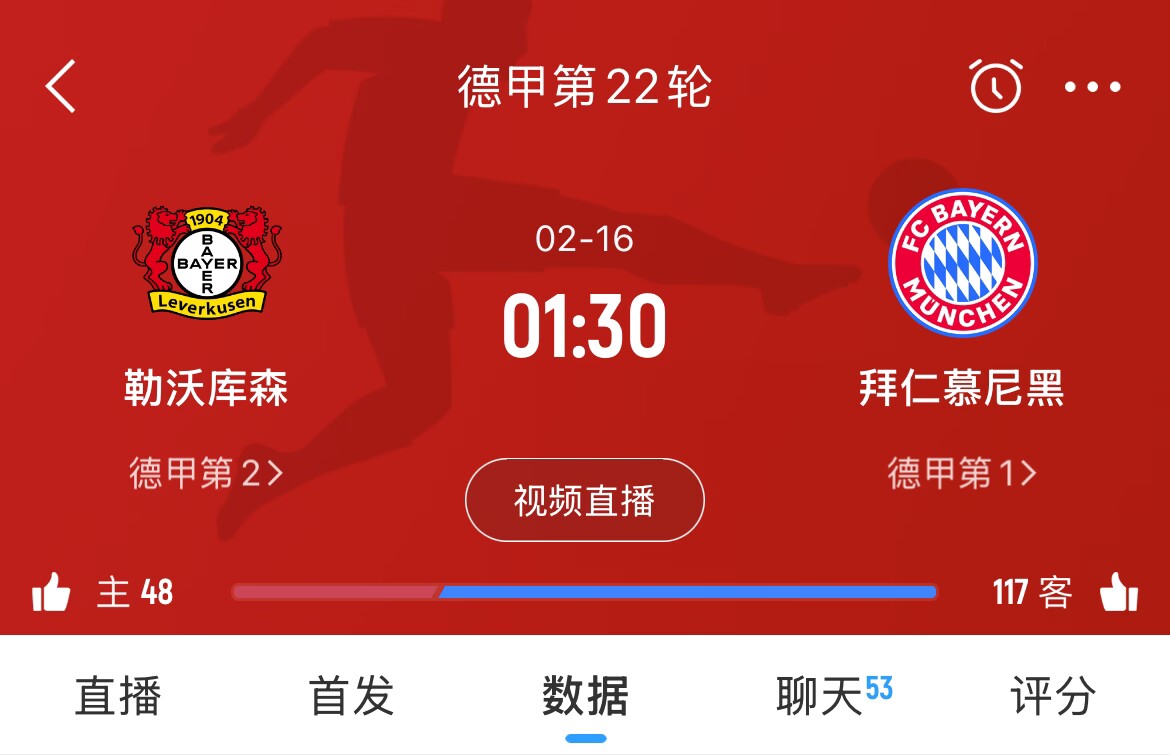  下輪決定冠軍？拜仁下場德甲將客戰(zhàn)勒沃庫森，若取勝將11分領(lǐng)跑