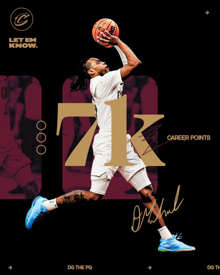  未來可期！加蘭騎士生涯得分達(dá)到7000分 隊(duì)史第11位！